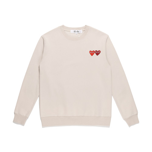 1:1 quality version Double heart printed crew-neck hoodie