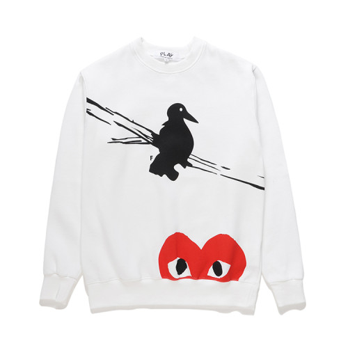 1:1 quality version Love and Birds Print Pullover Sweatshirt