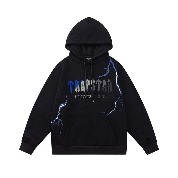 [buy more save more] 1:1 quality version Lightning blue and white lettered towel embroidered hoodie