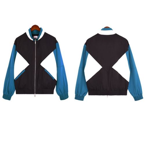 High Street Colorblocked Zipper Sport Jacket Coat