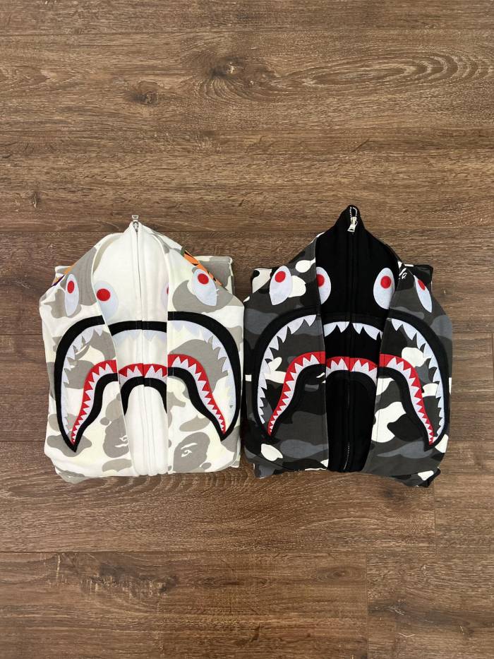 1:1 quality version Camouflage glow-in-the-dark two-head hoodie