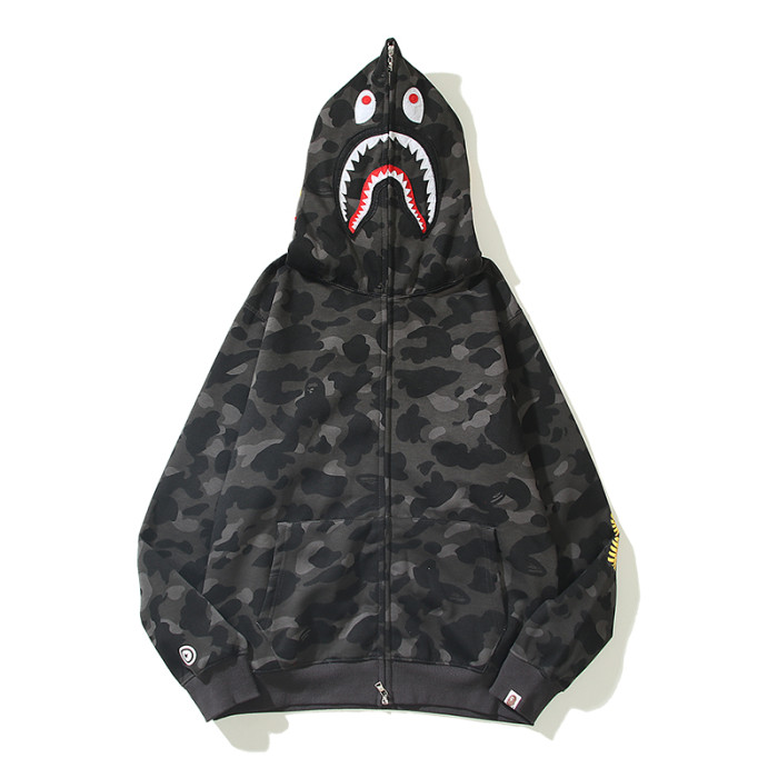 Shark Camouflage Zipper Hooded Jacket 6 colors