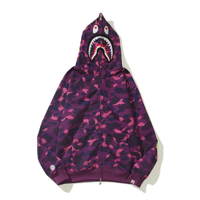 Shark Camouflage Zipper Hooded Jacket 6 colors