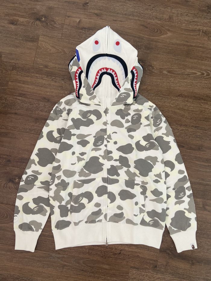 1:1 quality version Camouflage shark hoodie
