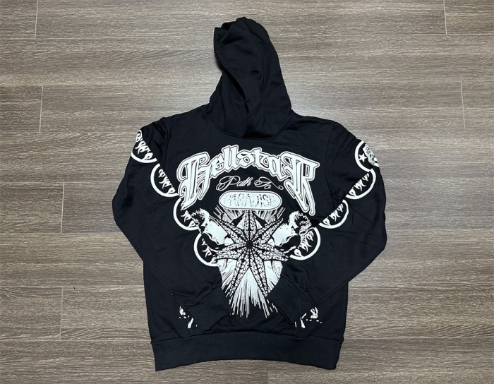 [Including comparative images of RepDog and other seller] 1:1 quality version Starfish and Half-Face Foam Print hoodie