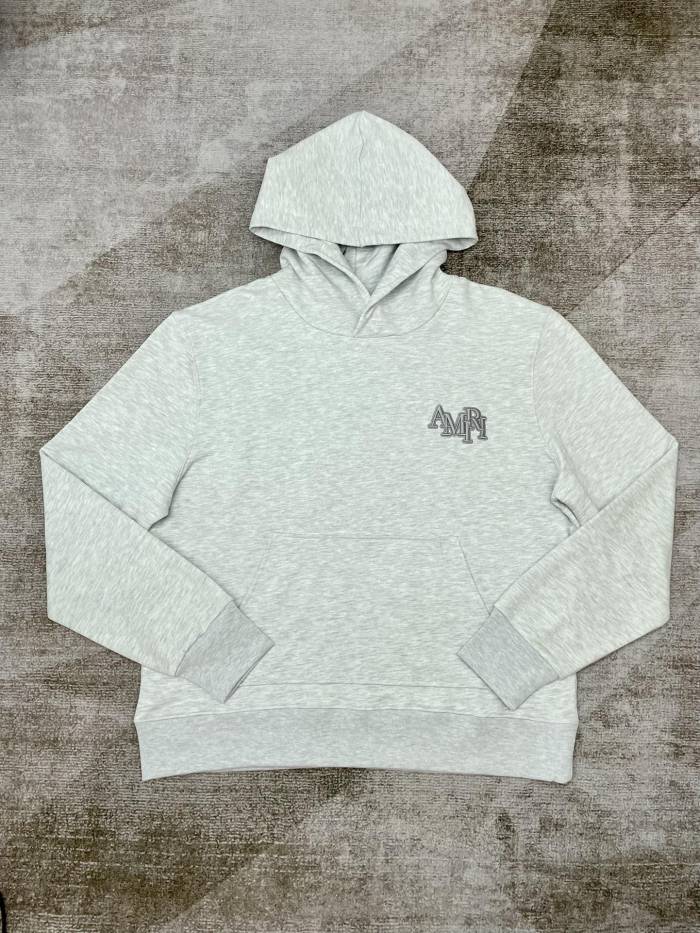 1:1 quality version Logo embroidered terry hoodie