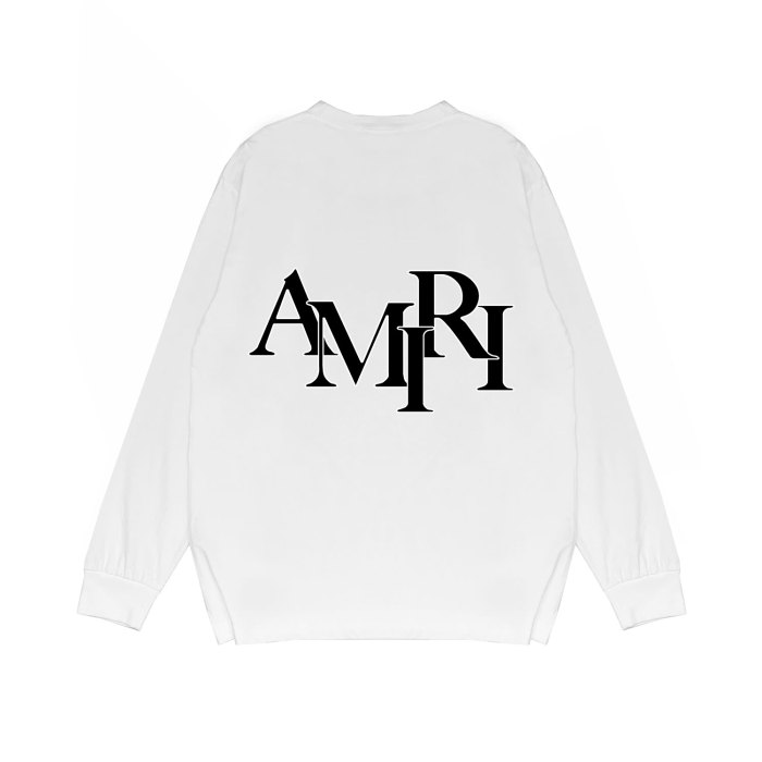 Overlapping Letter Print Long Sleeve T-Shirt 24 colors
