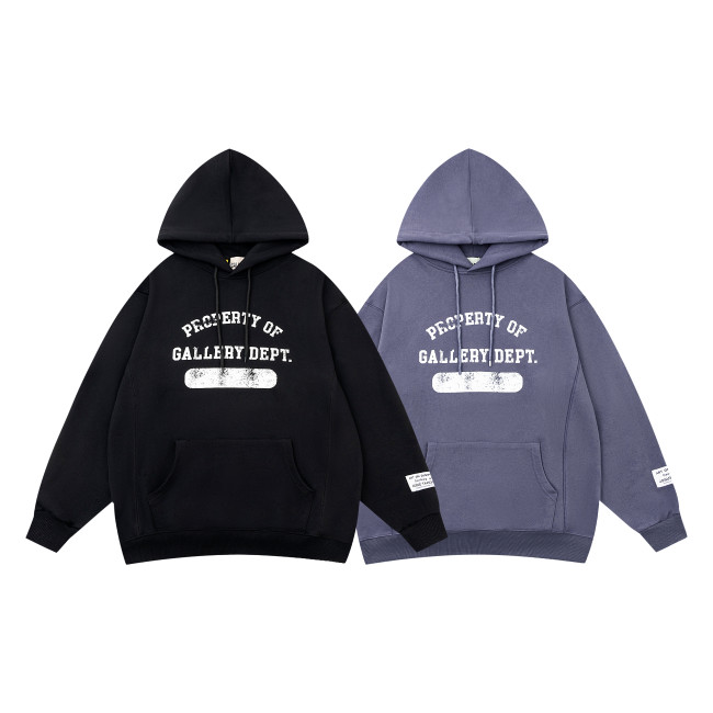 Monogrammed Sleeve Label Print in Front Hoodie 2 colors