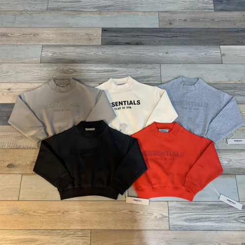 1:1 quality version Simple Compound Line Silicone Kids Crew Neck Sweatshirt for kids 5 colors