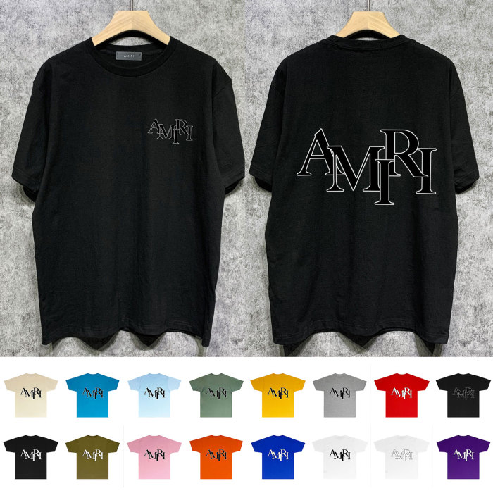 Overlapping Letter Print tee 28 colors