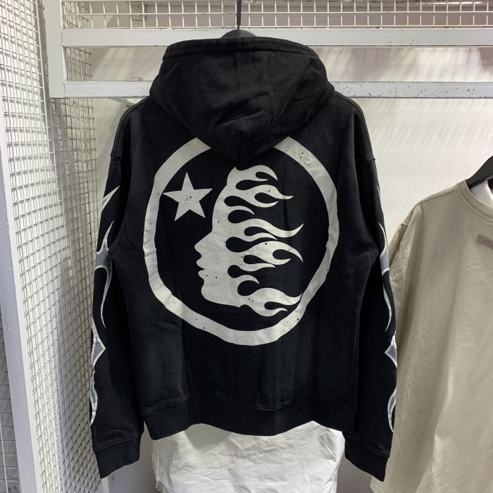 1:1 quality version Back Face Fire Hooded Sweatshirt
