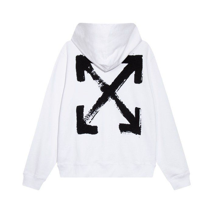 Hooded Sweatshirt with Arrowhead Graffiti on the Back 2 colors