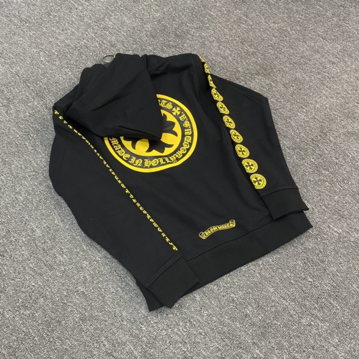 [buy more save more] 1:1 quality version Yellow and Black Sanskrit Horseshoe Print Hoodie 2 colors