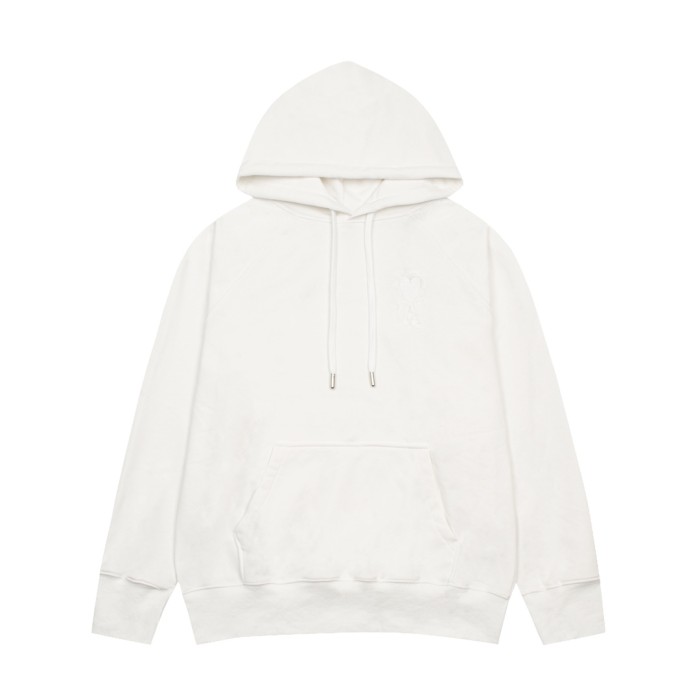 [buy more save more] Simple Heart Embroidered Hooded Sweatshirt 3 colors