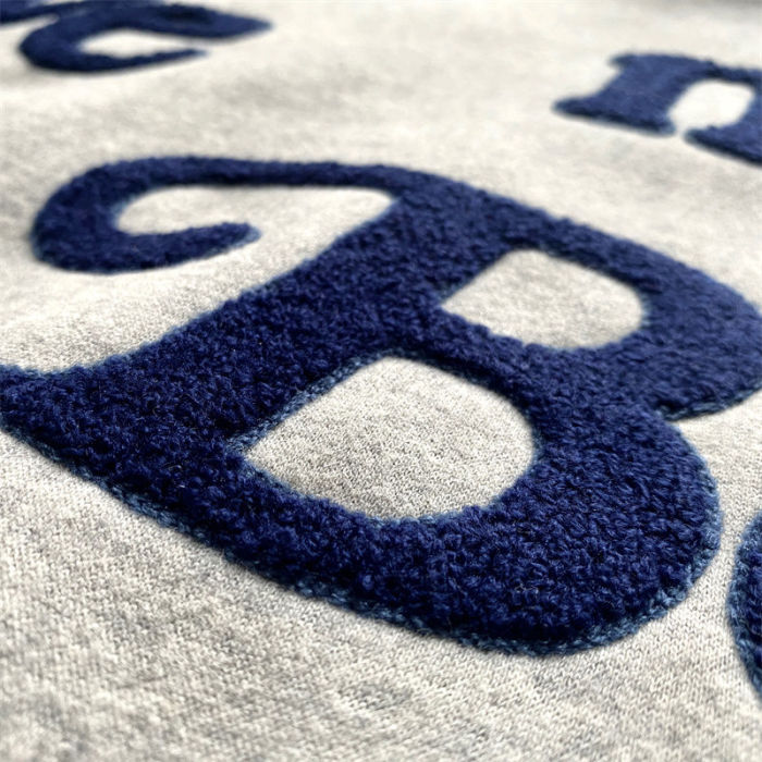 Towel Embroidered Monogram Padded Hooded Sweatshirt