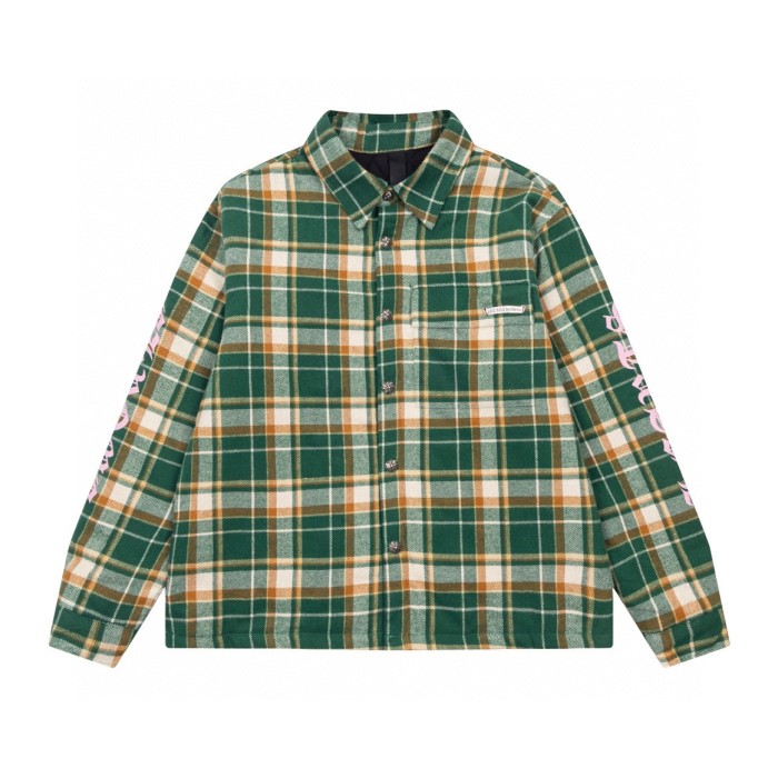[buy more save more] Plaid Silver Trimmed  Cotton Jacket Shirt 3 colors