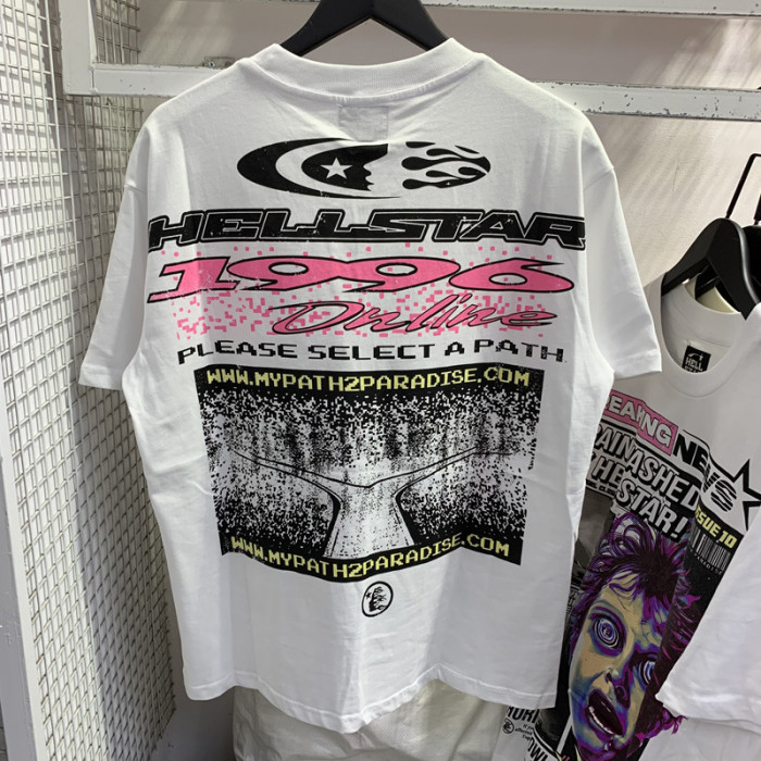 1:1 quality version Double Half Face Big Road Print Tee