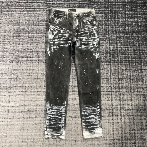 1:1 quality version Crease Splash Ink Personalized Slim Fit Jeans