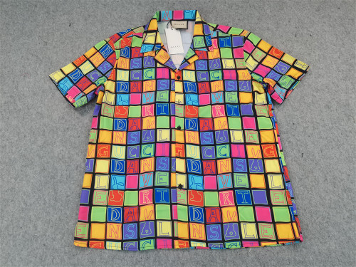 [Buy More Save More] Colorful Plaid Print Short Sleeve Shirt