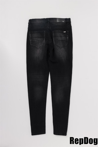 1:1 quality version Simple hole wearable slim jeans