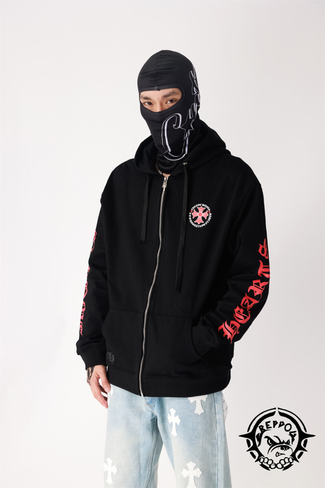 Red Cross zipper hoodie