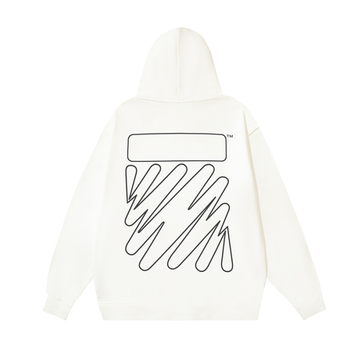 Cotton terry back line hooded sweatshirt 3 colors