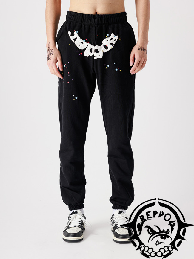 Colorful Star Letter Print Sweatpants