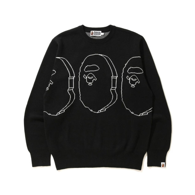 Ape 3 head sweater black color