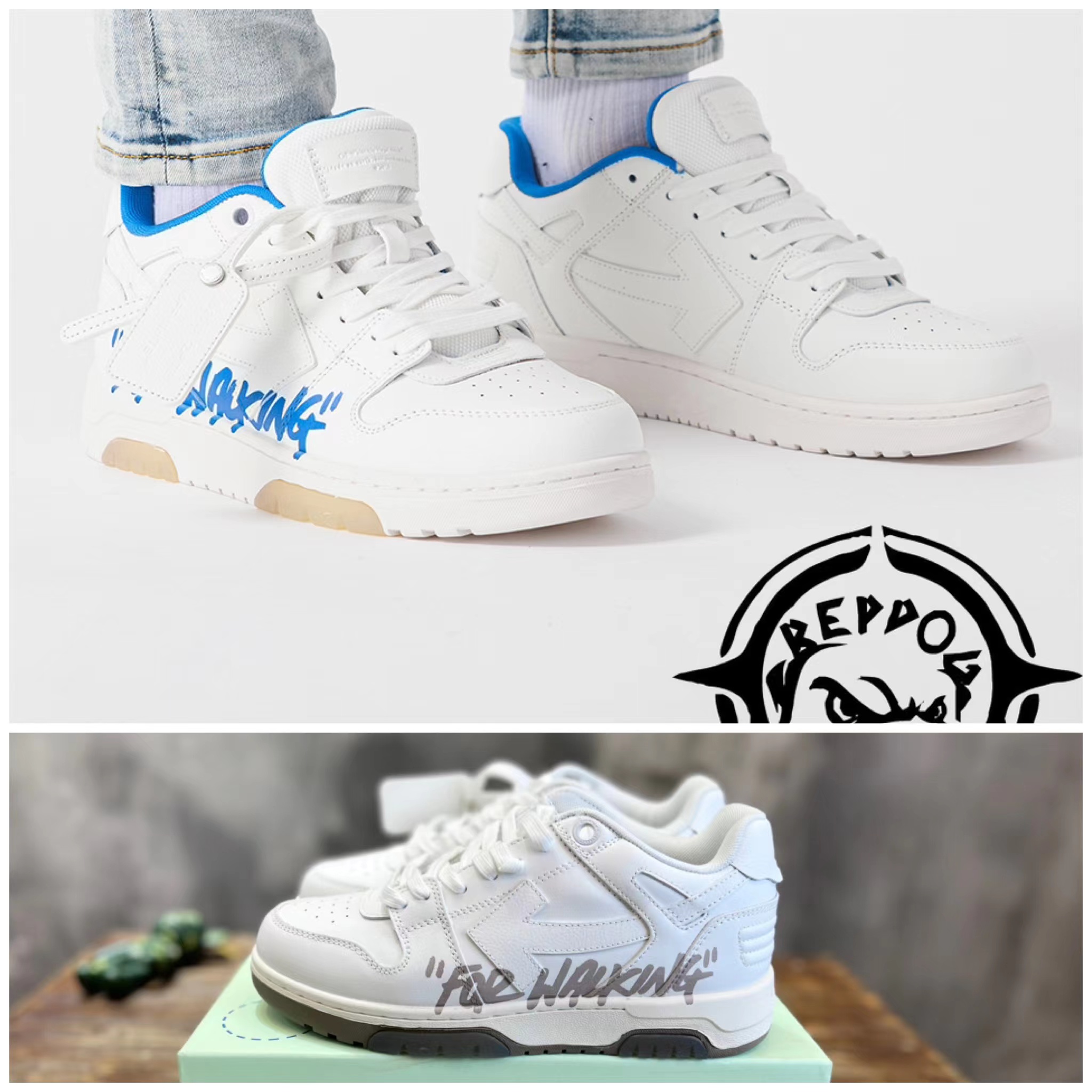 [buy more save more]1:1 quality version side creative alphabet applique sneakers 2 colors