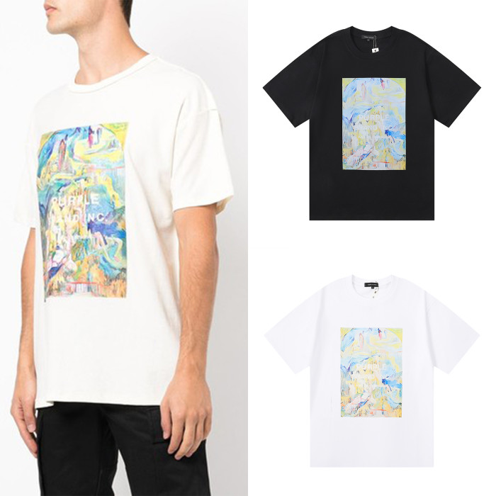 Landscape Cotton Printed Short Sleeve T-Shirt 2 colors