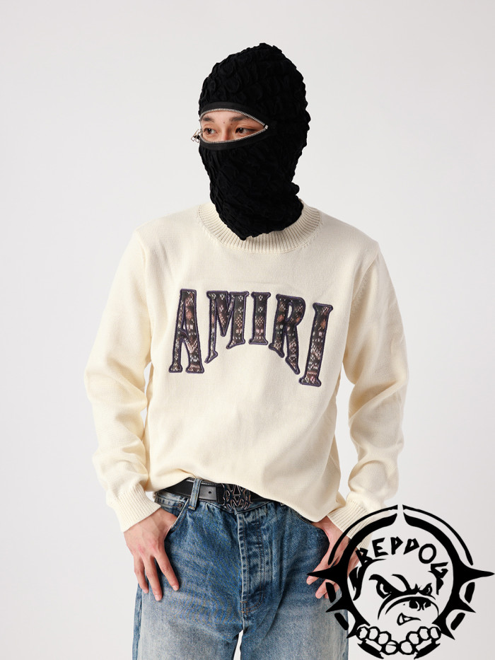 [Buy More Save More] Simple Applique Embroidery Pullover Knit Sweater 2 colors