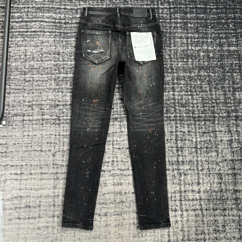 1:1 quality version Ripped Inkjet  black color Jeans