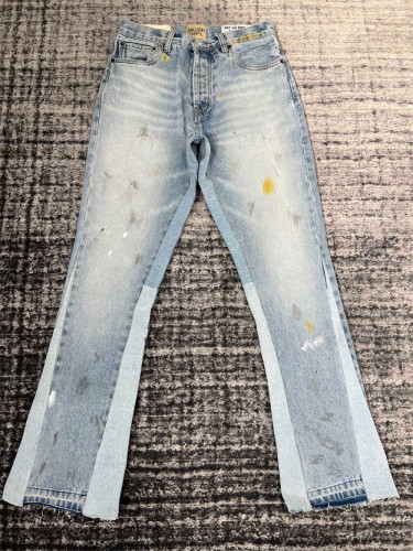 1:1 quality version Washed and distressed micro jeans