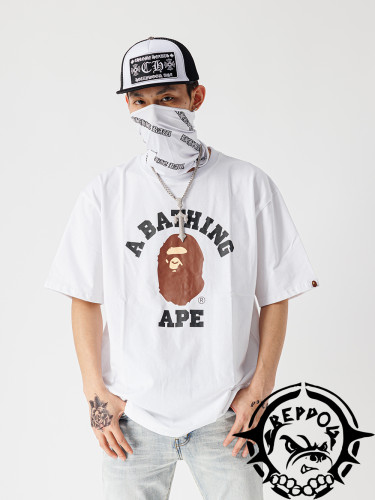 [buy more save more] Brown Ape Man Head monogram Print Short sleeve 5 colors