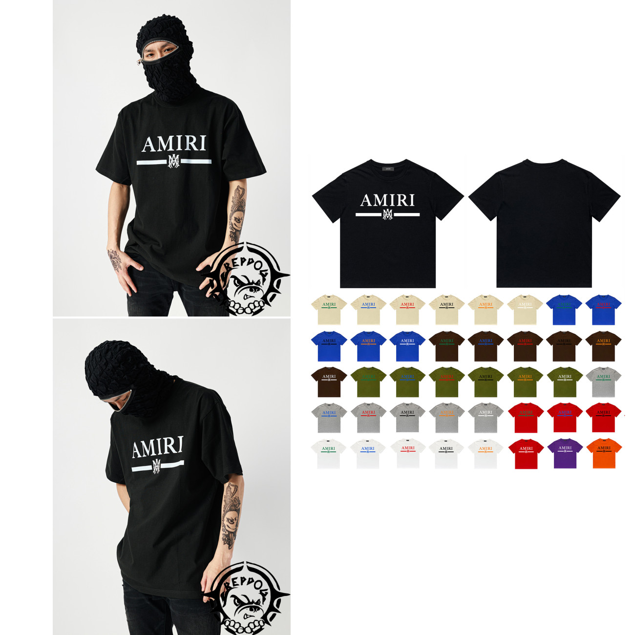 [buy more save more] letter stripe print tee 50 colors