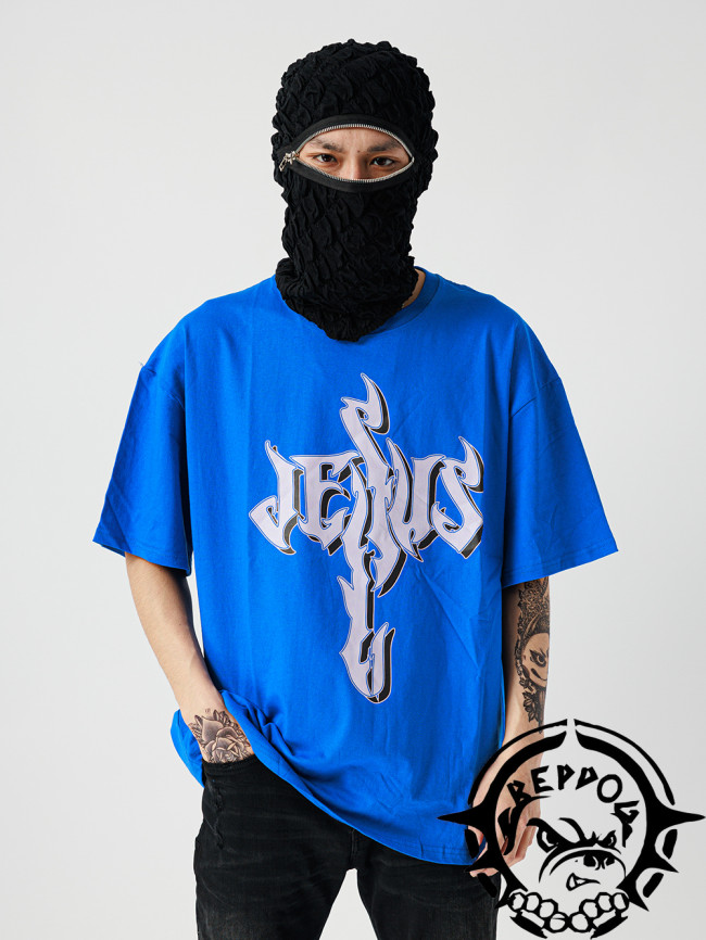 [buy more save more]Blue Totem sword printed tee