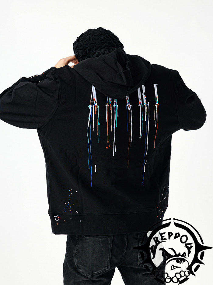 1:1 quality version Embroidery dripping letter hoodie