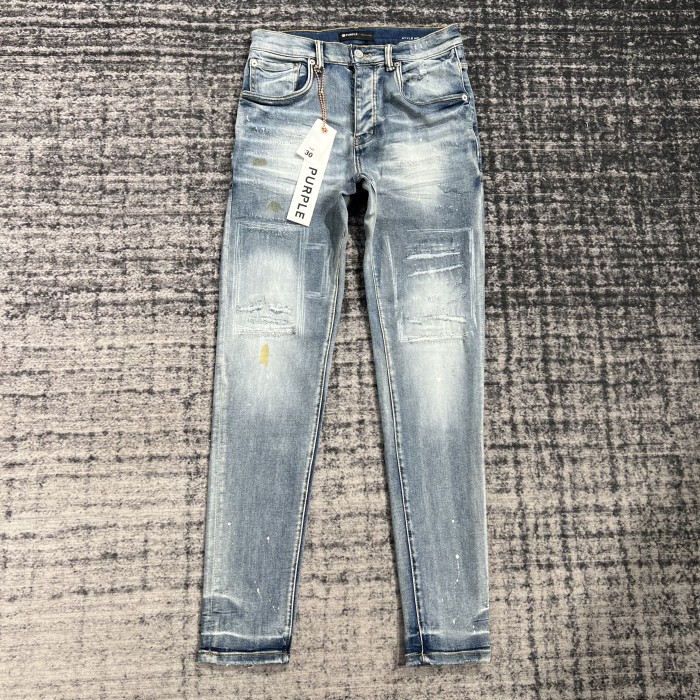 1:1 quality version Worn washed jeans