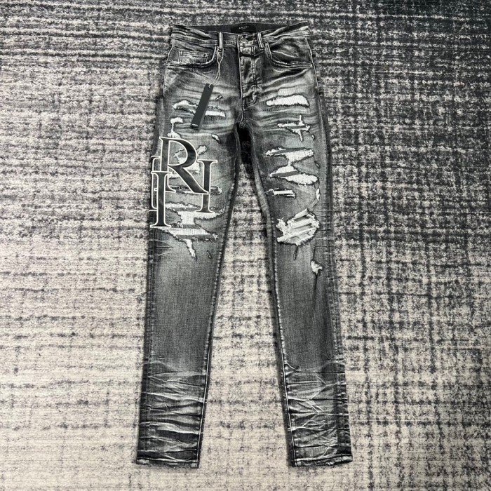 1:1 quality version Ripped patch jeans