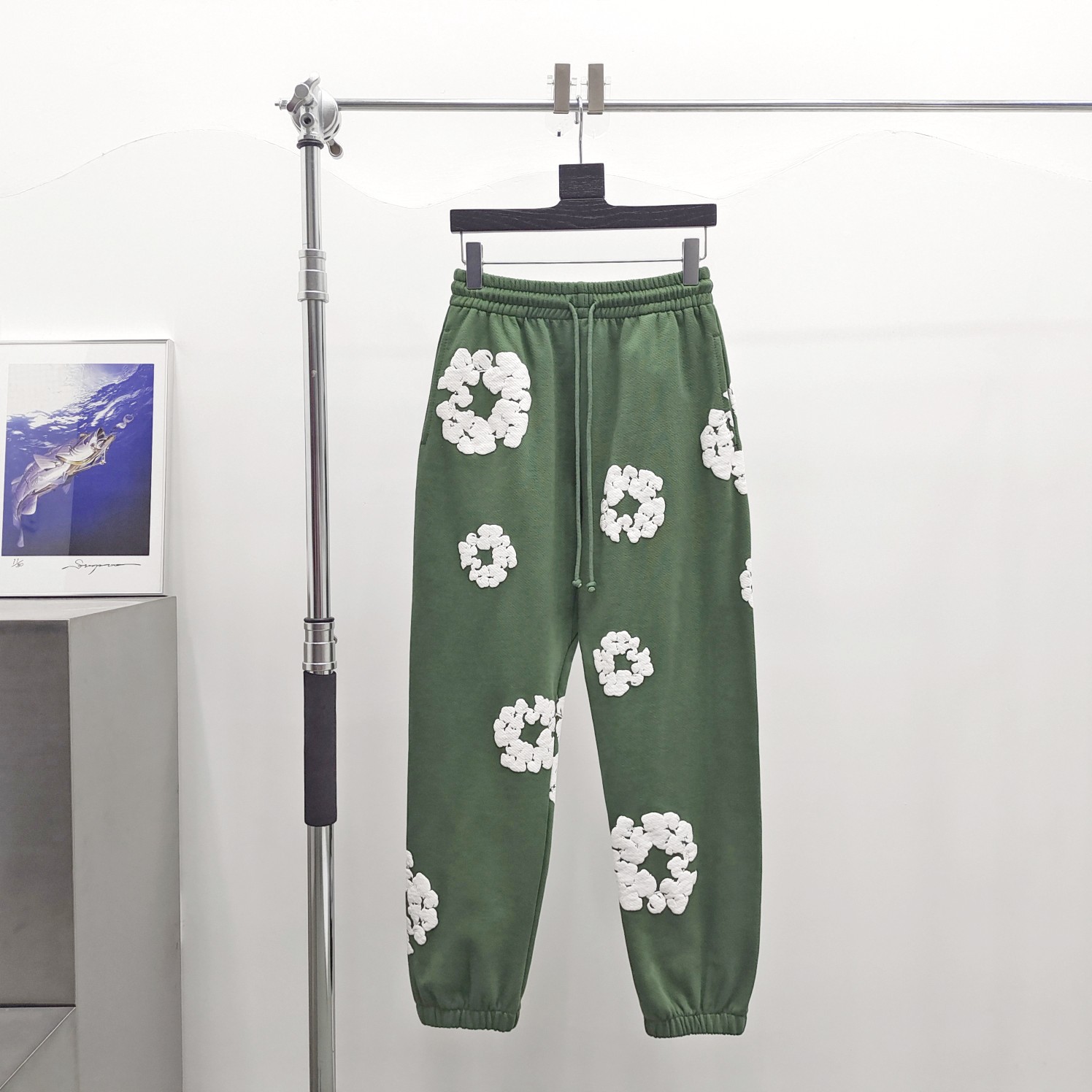 [including comparative images of repdog and other seller] 1:1 quality version irregular-logo long sweatshirt pants 10 colors