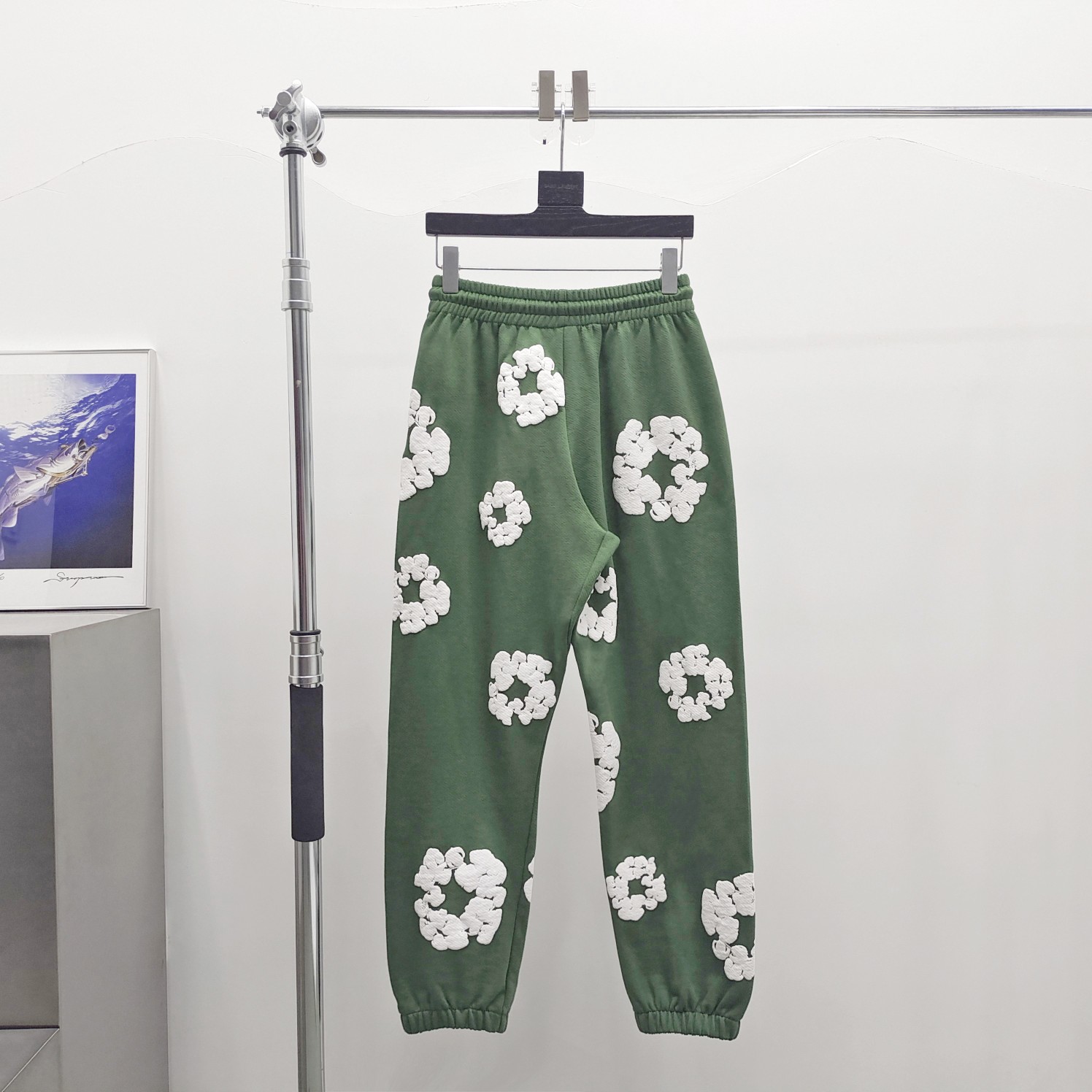 [including comparative images of repdog and other seller] 1:1 quality version irregular-logo long sweatshirt pants 10 colors