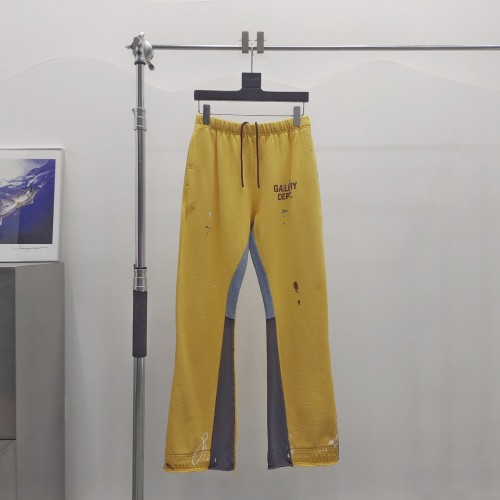 1:1 quality version Splattered Ink Patchwork Pants Yellow