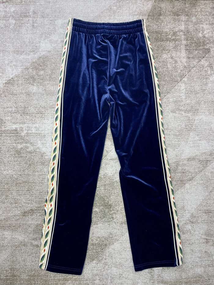 1:1 quality version Straight leg fleece pants with webbing 2 colors