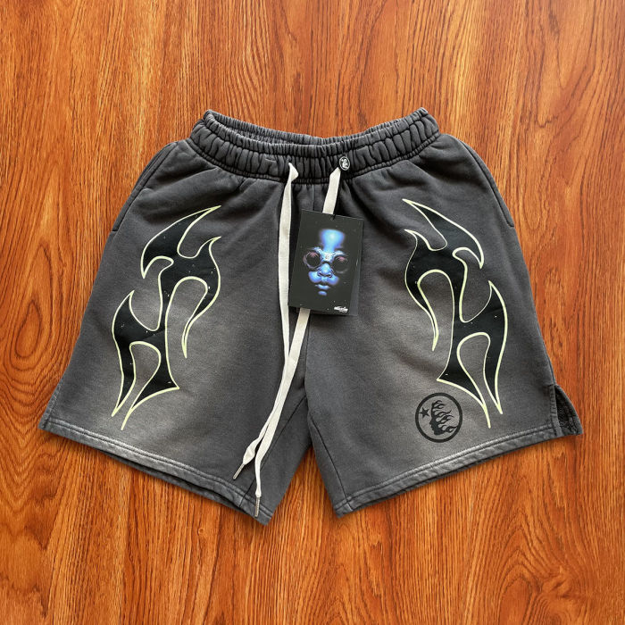 1:1 quality version Classic Washed Flame Shorts 3 colors