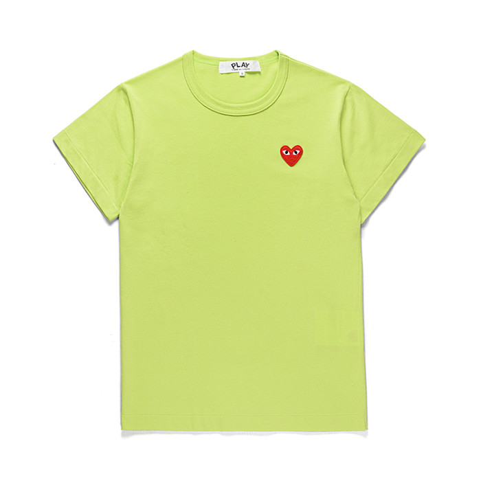 1:1 quality version Three colors small red heart short sleeve  3 colors T-shirt