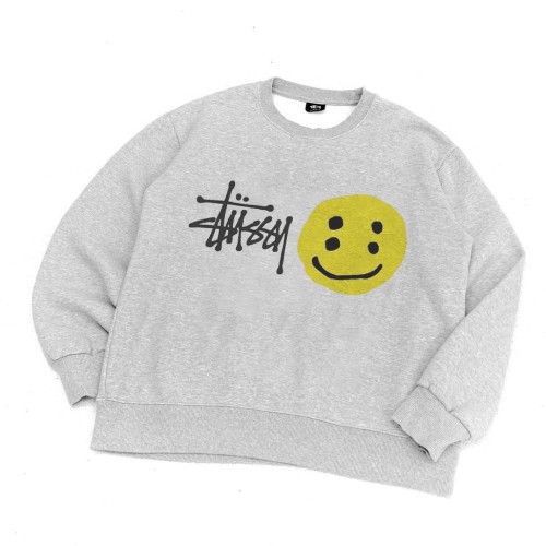 Smiley letters round neck print sweatshirt