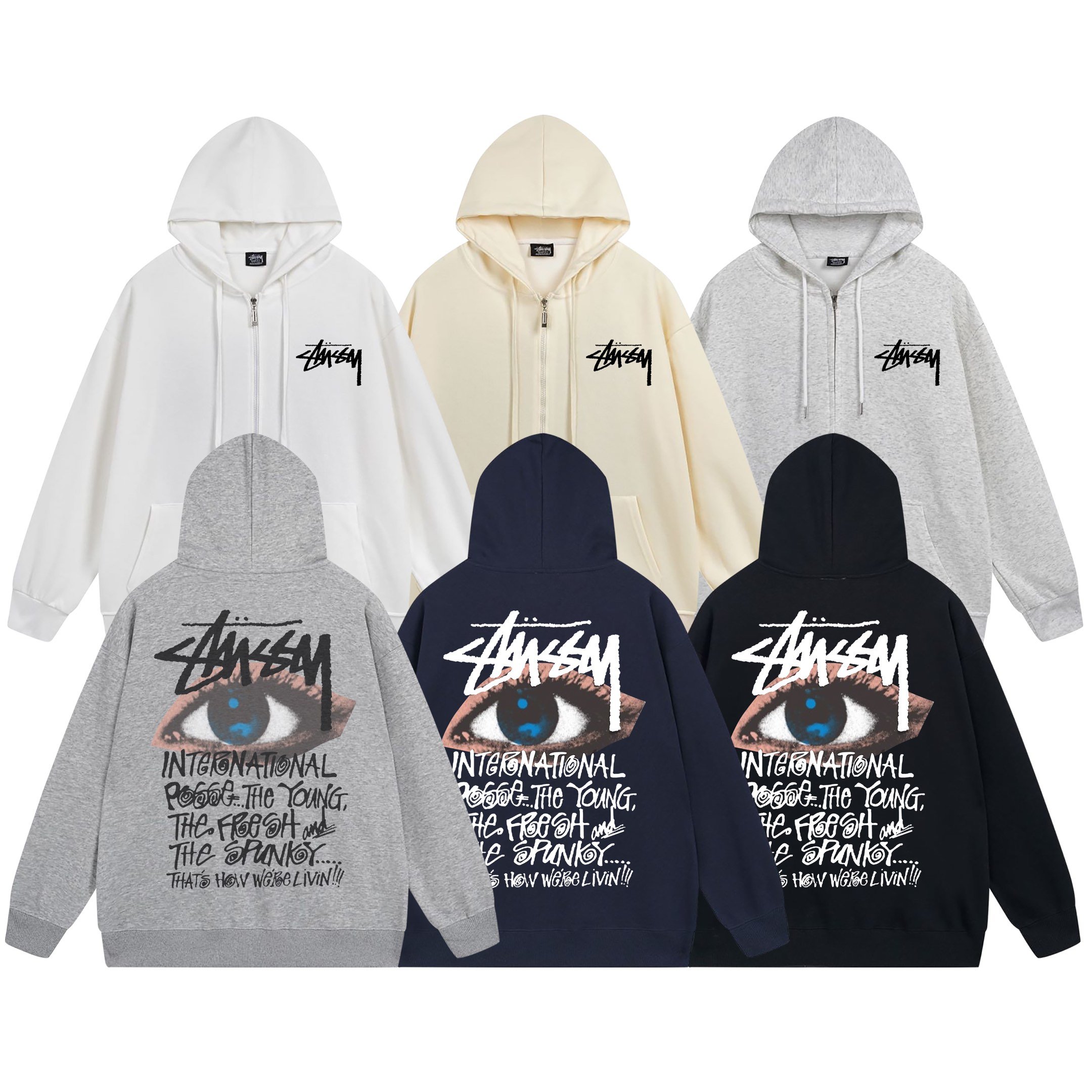 eyeglasses graffiti print hoodie 6 colors