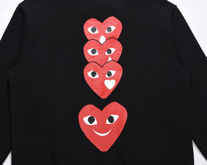 1:1 quality version Four vertical line love crew-neck hoodie