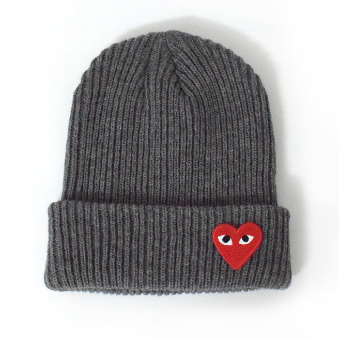 Acrylic Heart Pattern Wool Hat 9 Colors