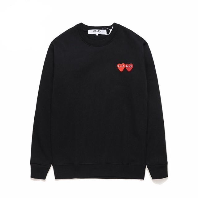 1:1 quality version Trendy Double Heart Loose Pullover Sweatshirt 3 colors